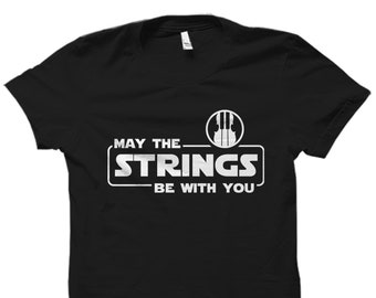 Threadrock Girls Violin Fitted T-shirt Fiddle String Instrument Orchestra
