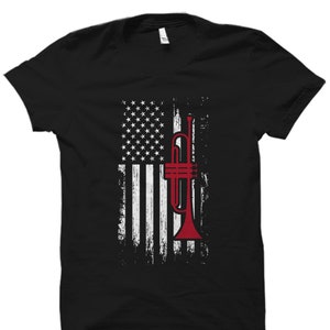 Trumpet Player Shirt. Trumpet Player Gift. Trumpet Lover Shirt. Trumpet Lover Gift. Trumpet Fan Gift Trumpet Outfit Trumpet USA Flag #OS5634