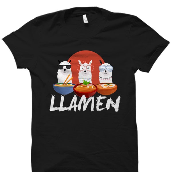 Llama Lover Shirt. Ramen Shirt. Llama T-Shirt. Gift for Llama. Llama Shirt. Llama Lover Gift. Ramen Gift. Llama Theme. Llama Party #OS3019