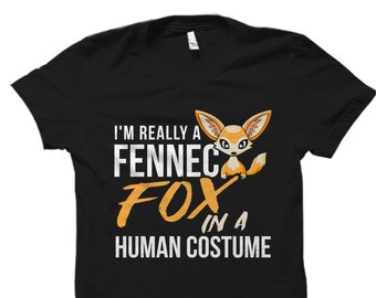 Camisa Fennec Fox. Camiseta de outono. Camisa de outono. Camisa Fox Feminina. Presentes Fennec Fox. Presente para amantes de animais. Presente Fox #OS4392