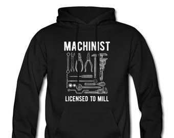 【EZKATON】Manual sweat shirts Machinist Hoodie. Machinist Sweater. Machine Operator Hoodie