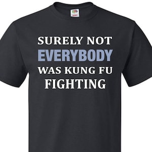 Funny Quote Shirt with Quote Song Lyrics Shirt Funny Statement Shirt for Him Gift for her Shirt for Her Kung Fu Fighting Shirt #OS5688
