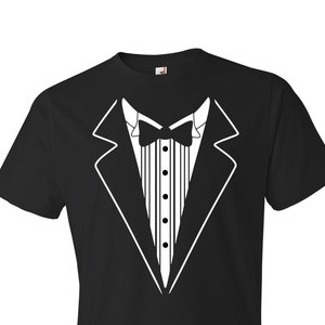 Tuxedo Shirt. Tux Shirt. Groomsmen Gifts. Groomsmen Shirt Best Man Shirt. Tux Best Man Gift. Retro Tuxedo Costume Dress Fake Tuxedo #OS92