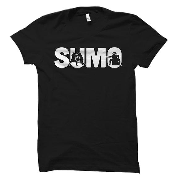 Silhouette Sumo Wrestler Wrestling Japanese Fight Fans T-Shirt Silhouette Sumo Wrestler Wrestling Japanese Fight Fans T-Shirt