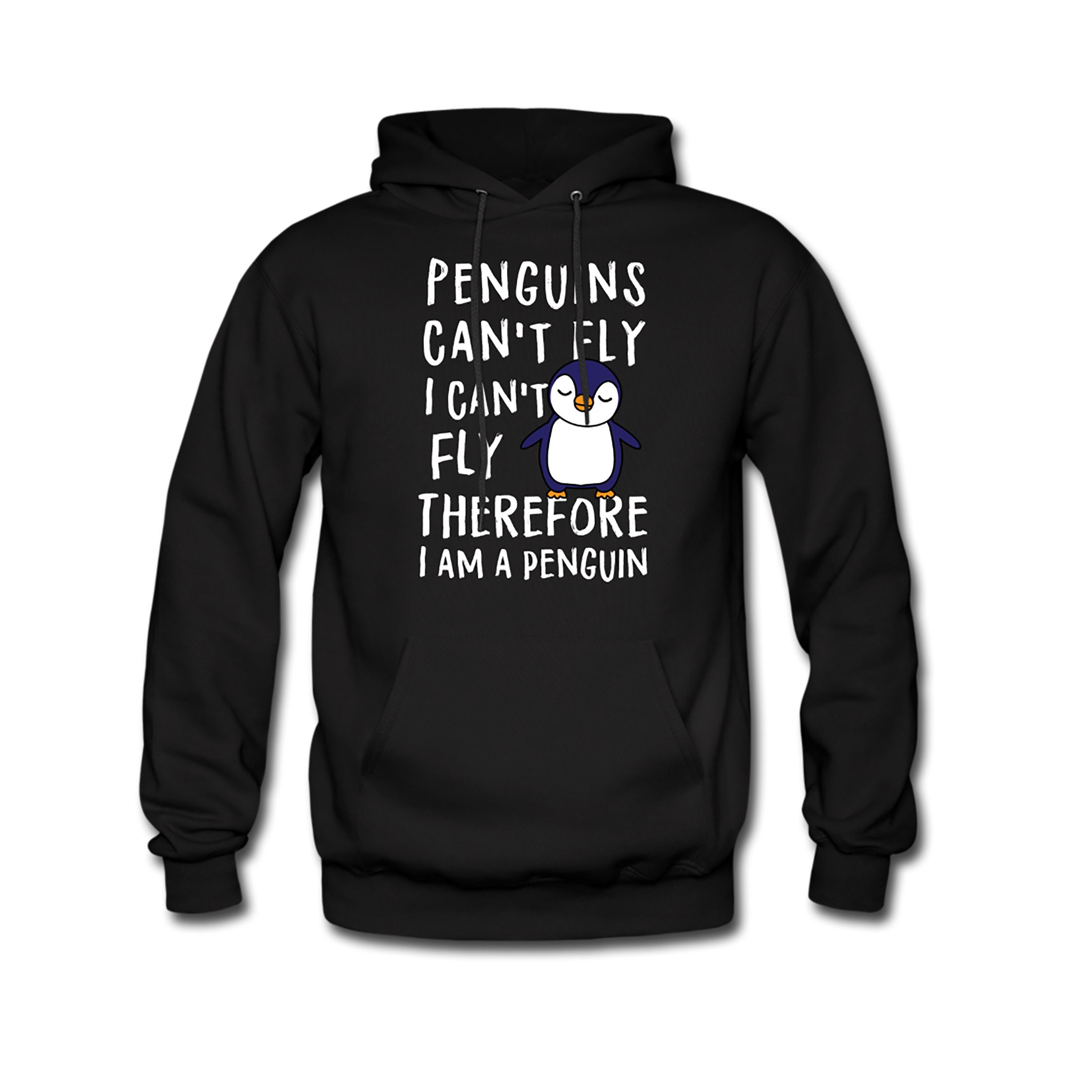 Funny Penguin Hoodie. Cute Penguin Sweater. Penguin Pullover