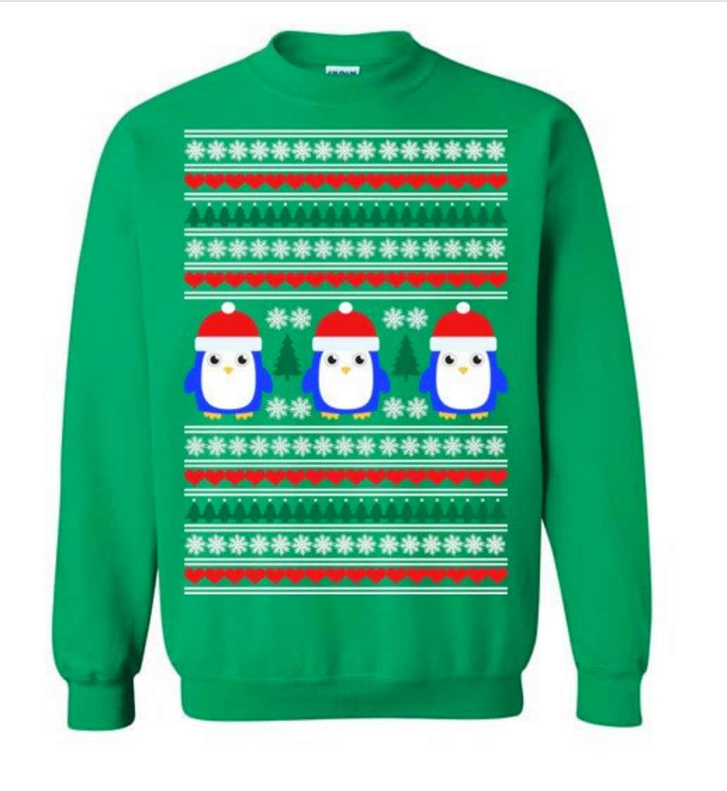 Cute Penguin Sweater Funny Ugly Christmas Sweater Ugly  display picture 1