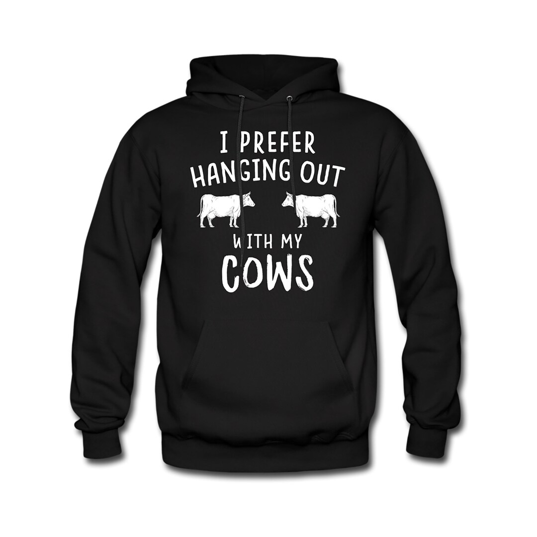 Rancher Hoodie. Cow Sweater. Cow Lover Sweatshirt. Dairy Farmer Hoodie