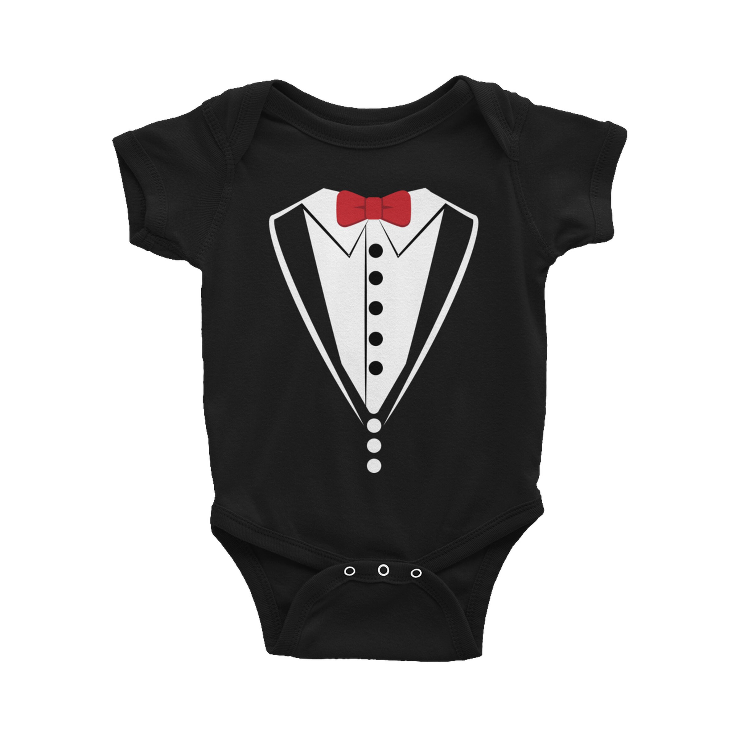 Tuxedo Baby Bodysuit Tuxedo Infant Outfit Tux Baby Bodysuit Etsy