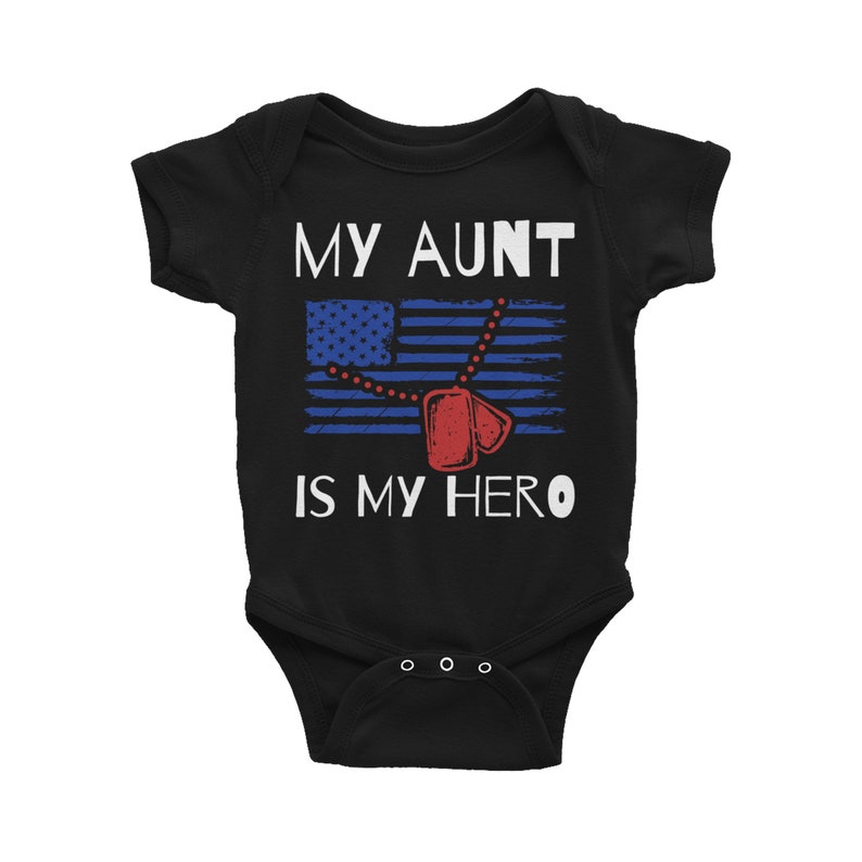 Soldier Auntie Baby Aunt Hero Baby Aunt Baby Bodysuit Aunt Infant Outfit 4th Of July Baby Aunt Hero Outfit 4th Of July Infant Outfit