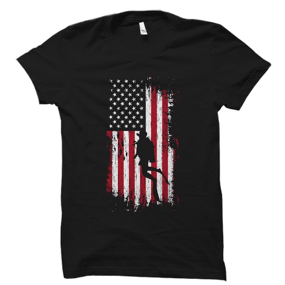 Diver Shirt. Diver Gift. Diving Shirt. Diving Gift. Diving Coach Shirt. Diving Student Gift. Scuba Diver Shirt. Diver USA Flag Shirt #OS2580