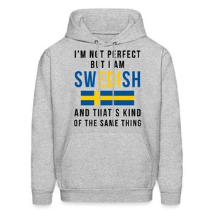 Swedish Hoodie. Swedish Gift. Sweden Hoodie. Sweden Gift. Flag Hoodie. Flag Gift. Swedish Flag. Heritage Hoodie. Heritage Gift #OH1111