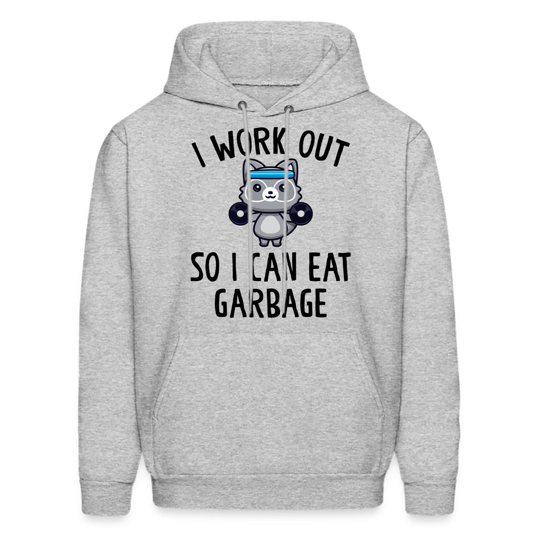 Raccoon Hoodie. Raccoon Gift. Workout Hoodie. Workout Gift. Gym Hoodie