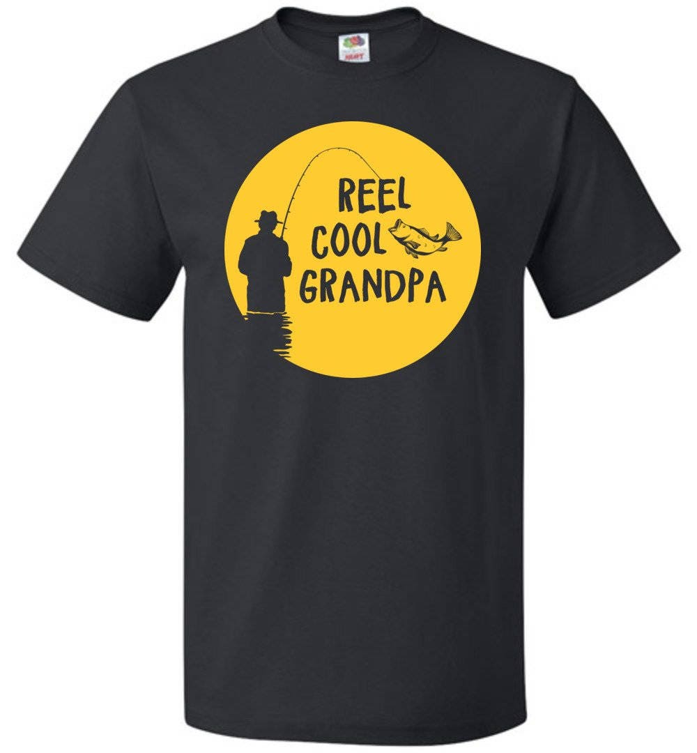 Reel Cool Grandpa - Funny Fishing Grandfather Gift T-Shirt