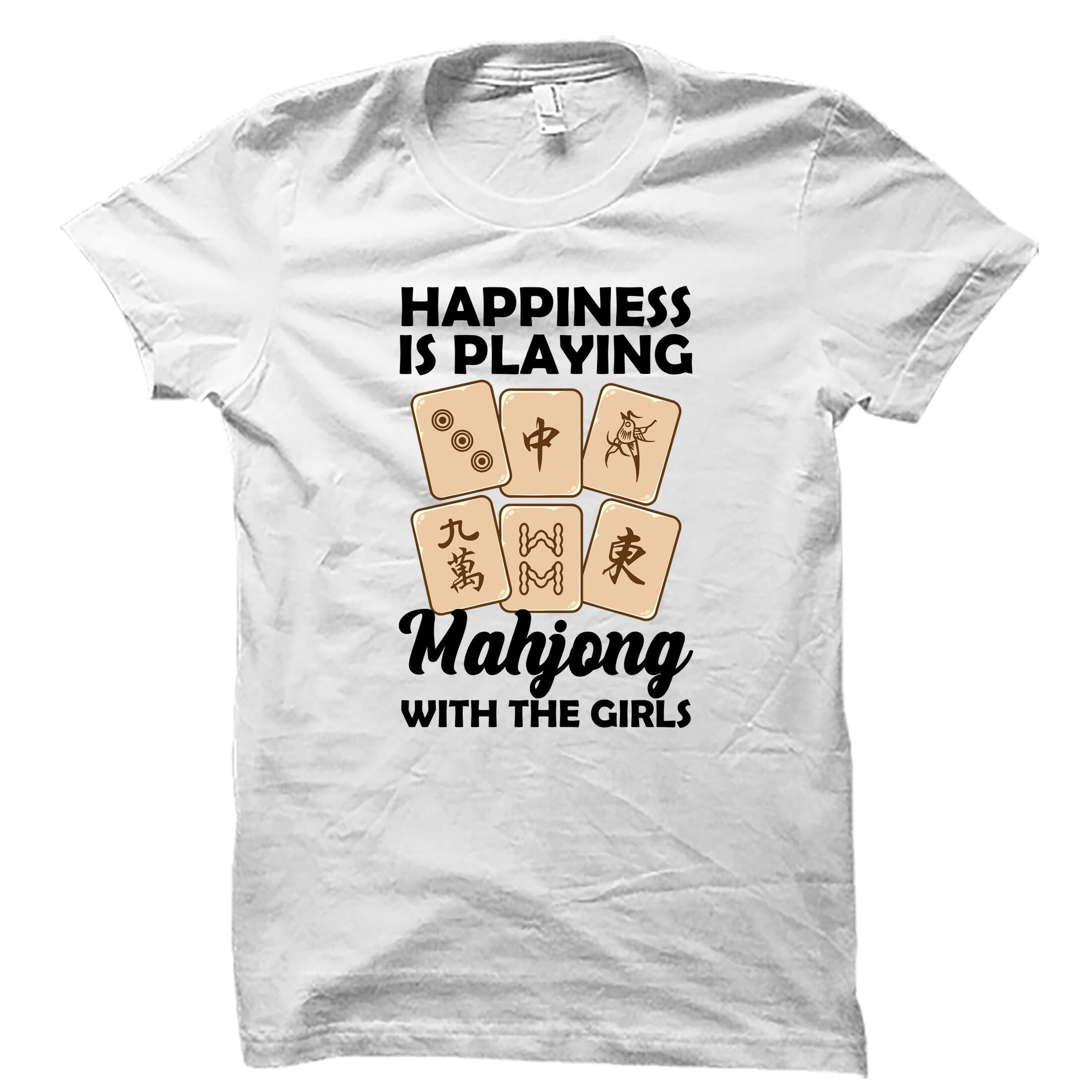 Mahjong Tile Emoji t-shirt Game Dice Tiles Fun Play Rack-BN – Banazatee