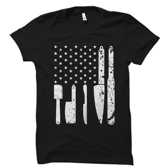 American Chef Shirt. Chef Gift. Butcher Gift. Butcher Shirt. Cook Shirt. Cook Gift. Cooking Shirt. Cooking Gift. Gift for Cook #OS1259