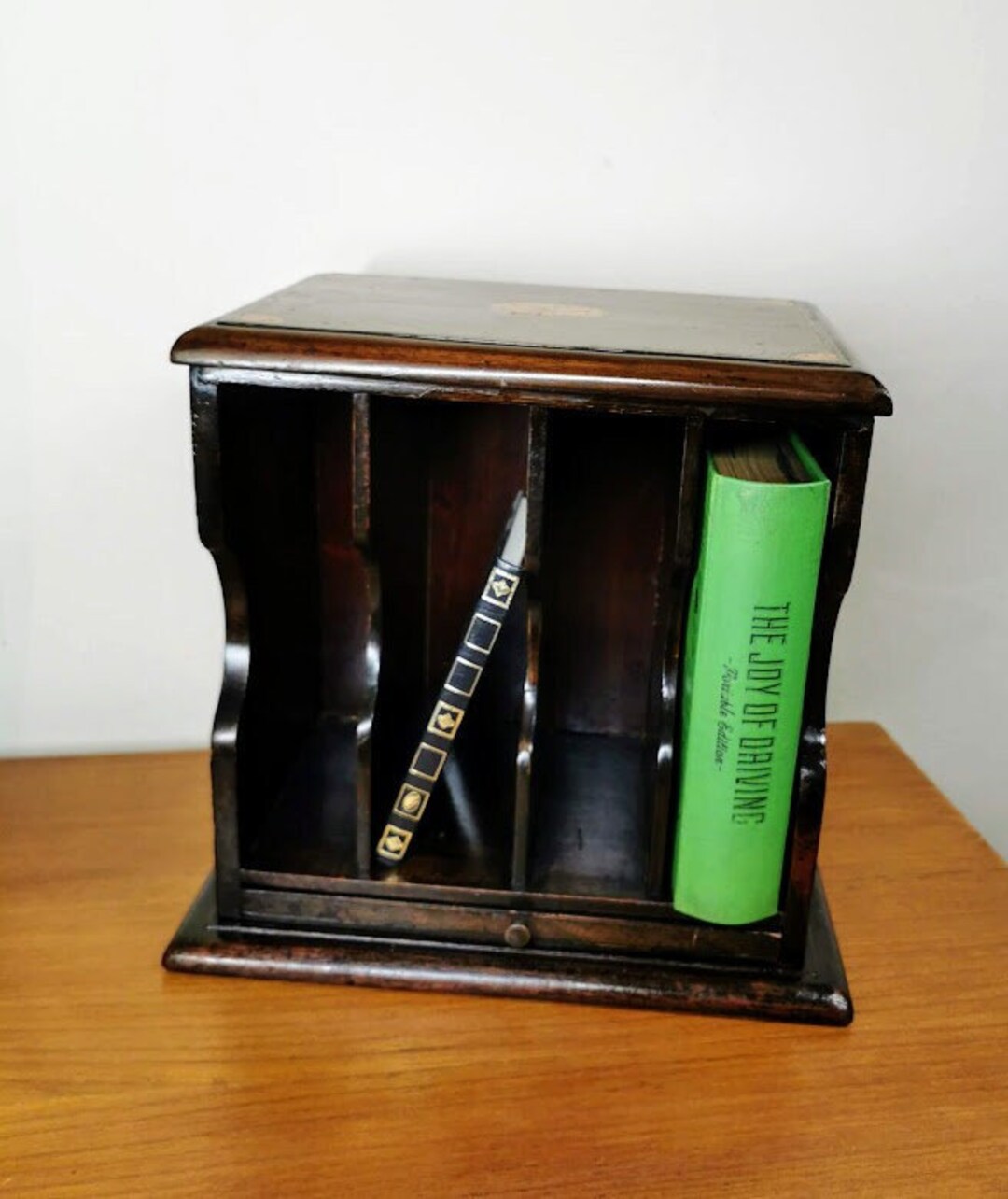 Stationery Rack English Flame Mahogany Desk Correspondence or Letter ...