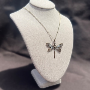 Bronze Dragonfly Pendant Necklace