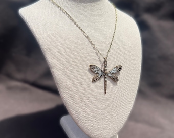 Bronze Dragonfly Pendant Necklace