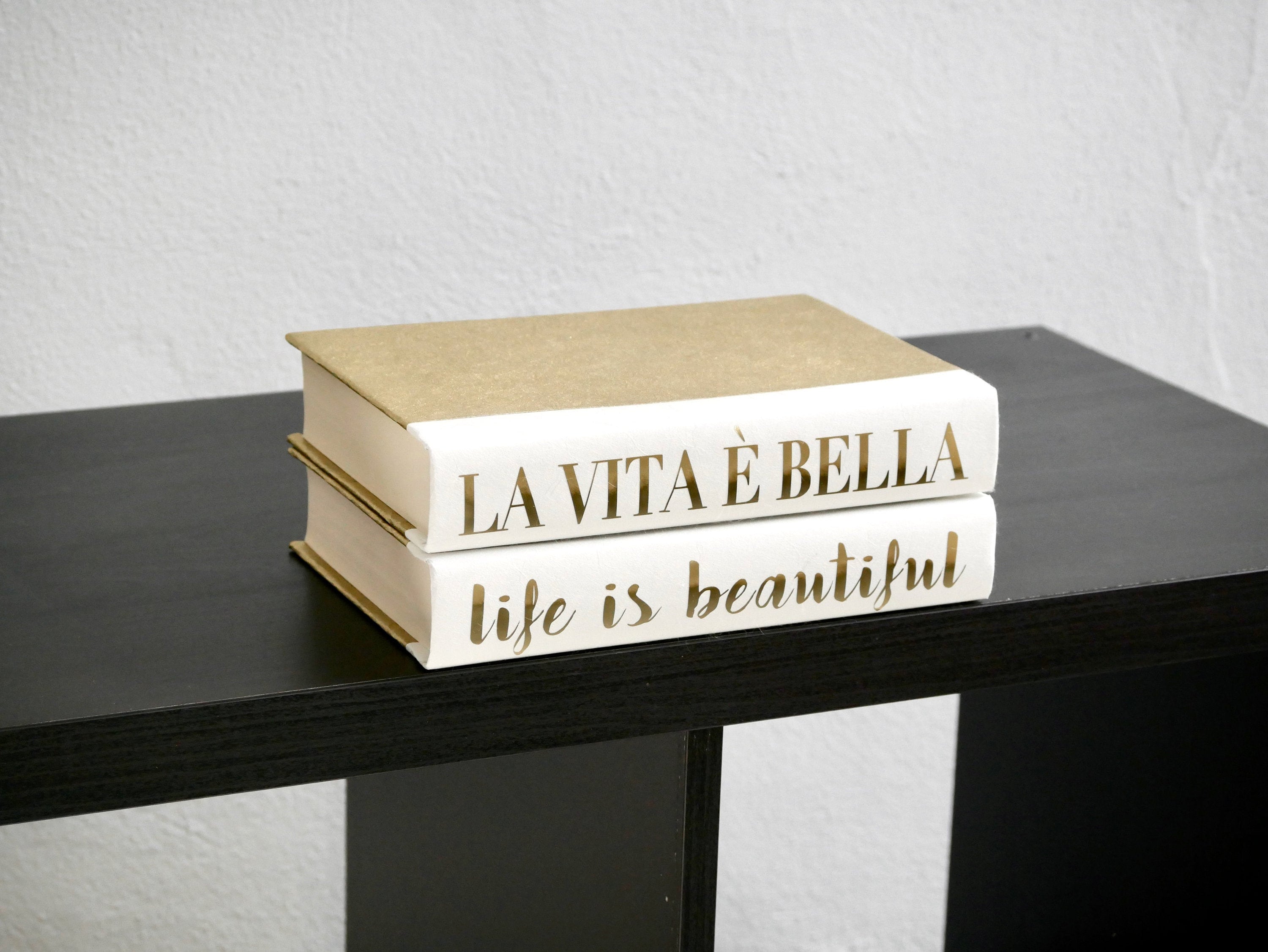 Life is Beautiful Decorative Quote Books Custom Books Gold Etsy