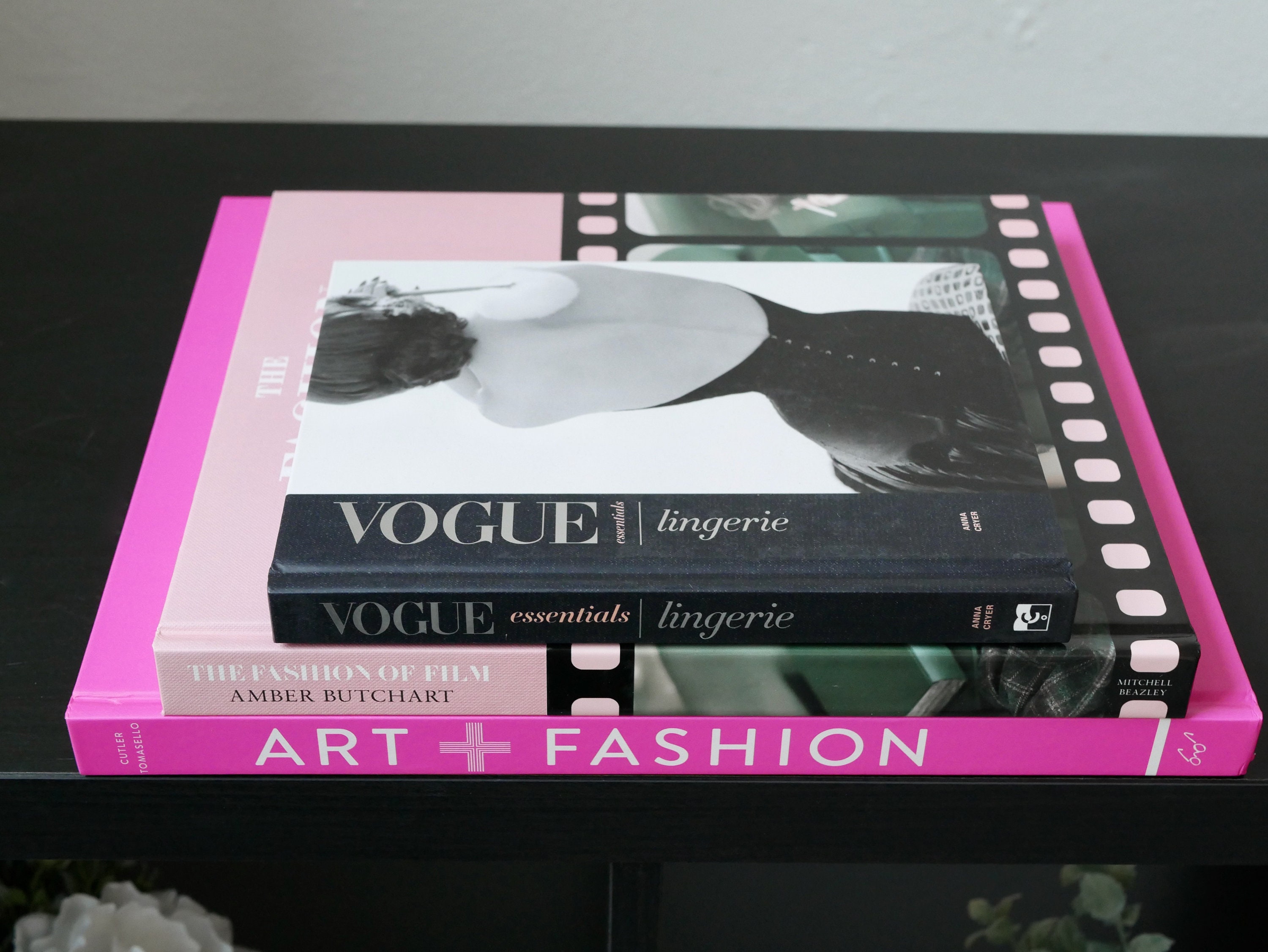 Large Pink Coffee Table Books Fashion Decorative Books Etsy