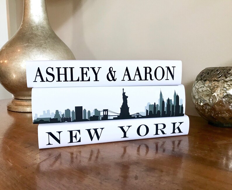Personalized Coffee Table Books Custom Cities Book Set City Skyline Decorative Decor New York Los Angeles San Francisco Miami