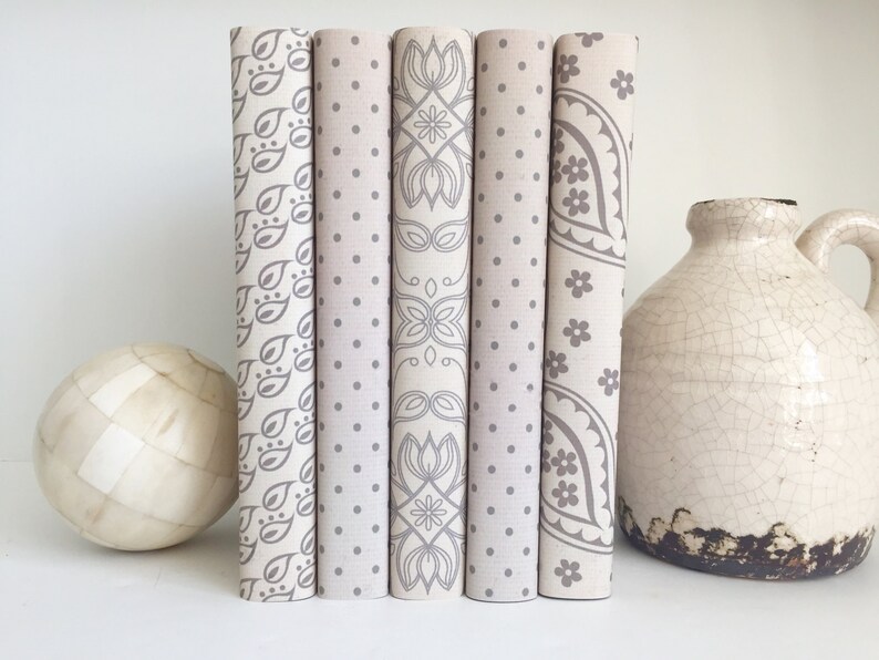 Neutral Color Decorative Books Neutral Decor Book Decor Etsy