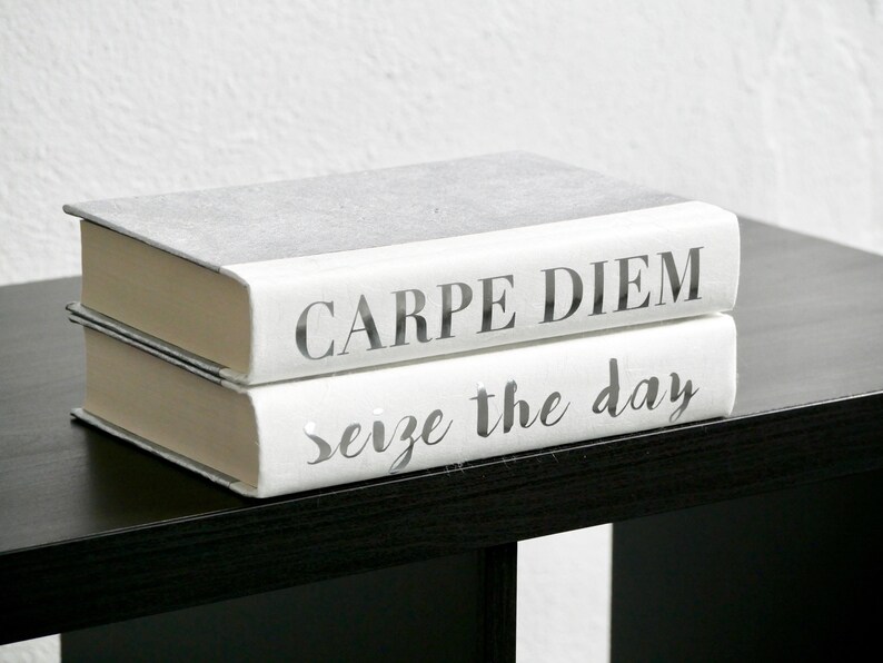 Carpe Diem Decorative Quote Books Custom Quote Books Book Etsy