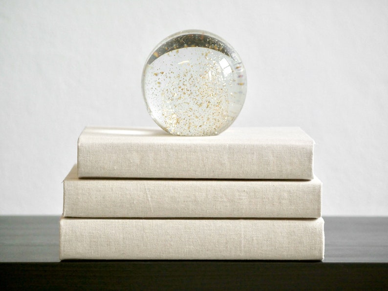 Beige Linen Fabric Covered Decorative Books Books for Etsy