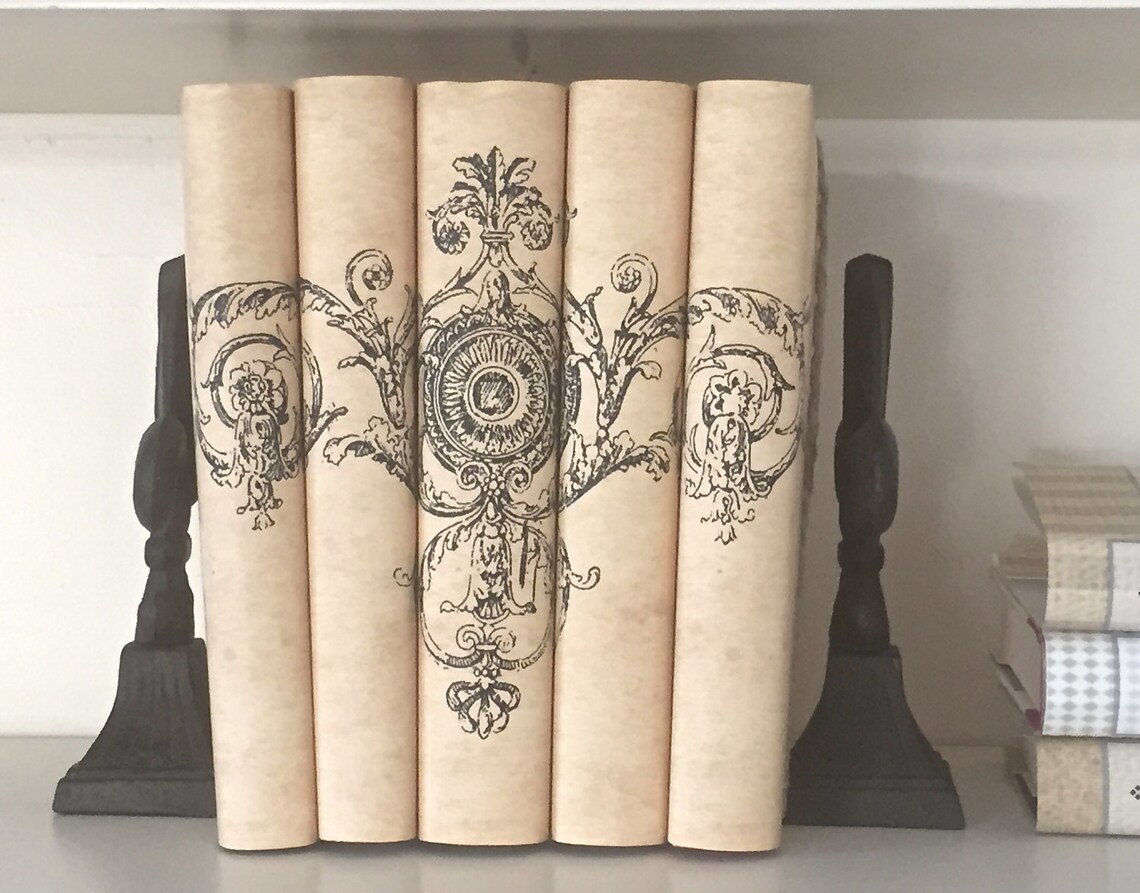 Floral Scroll Decorative Books Custom Book Covers Italianate Etsy