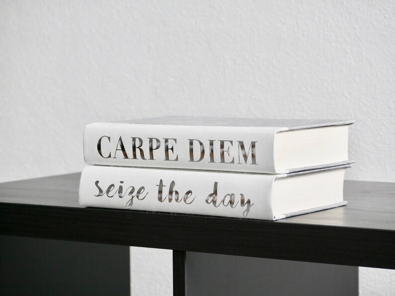 Carpe Diem Decorative Quote Books Custom Quote Books Book Etsy