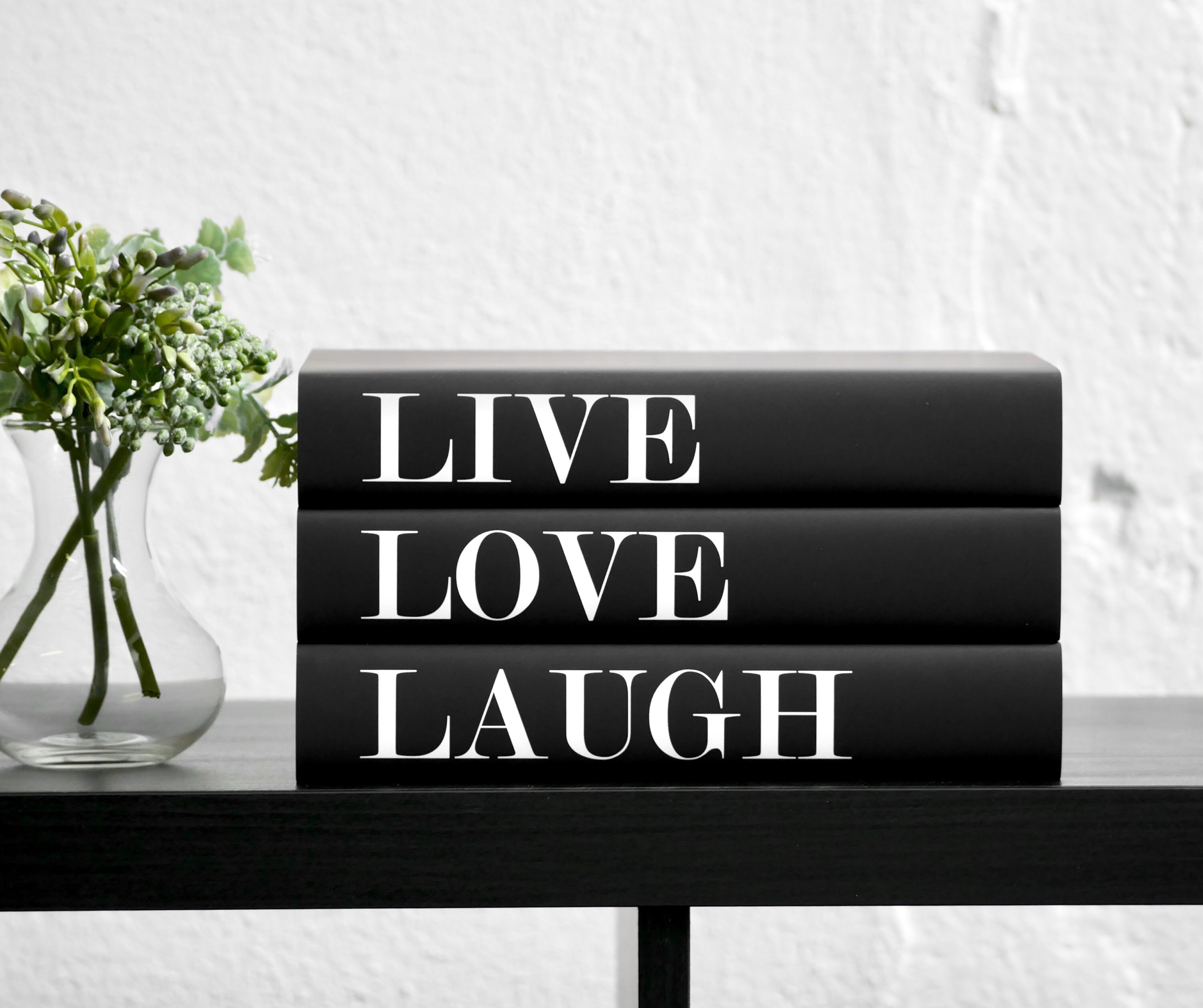 Live Love Laugh Decorative Quote Books, Fashion Designer Book Set, Bo…