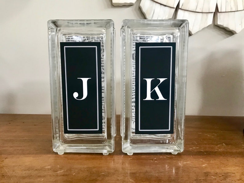 Glass Bookends Glass Bookends