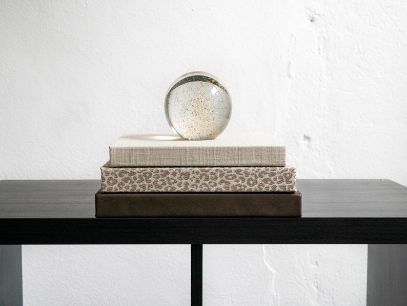 Neutral Fabric Covered Coffee Table Books Large Book Stack Etsy