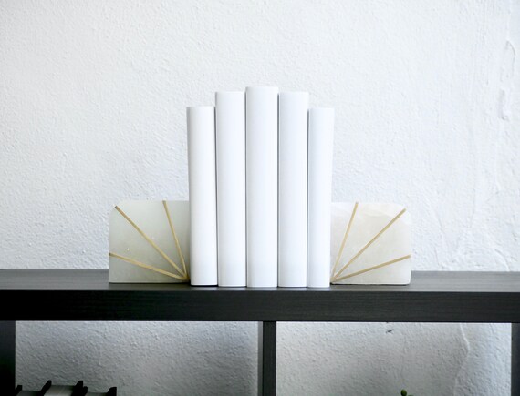 White Decorative Book Set White Bookshelf Decor Books By The Etsy