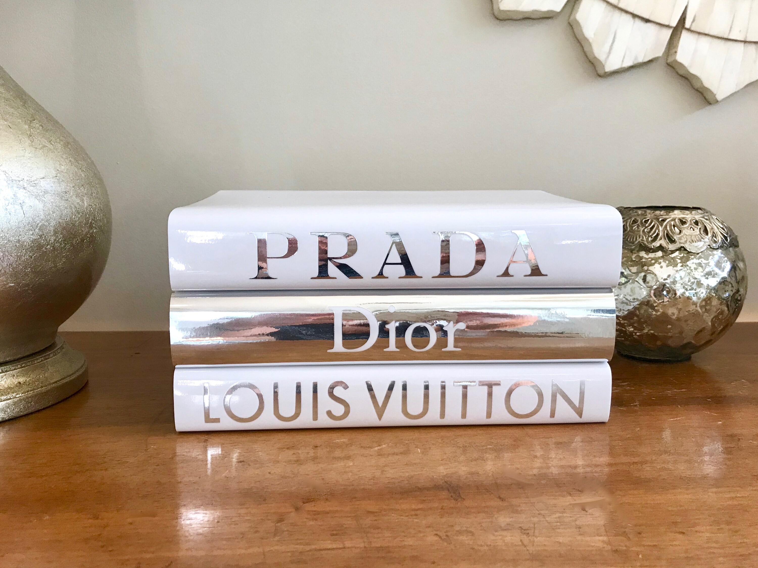 Silver Metallic White Fashion Designer Inspired Books Etsy