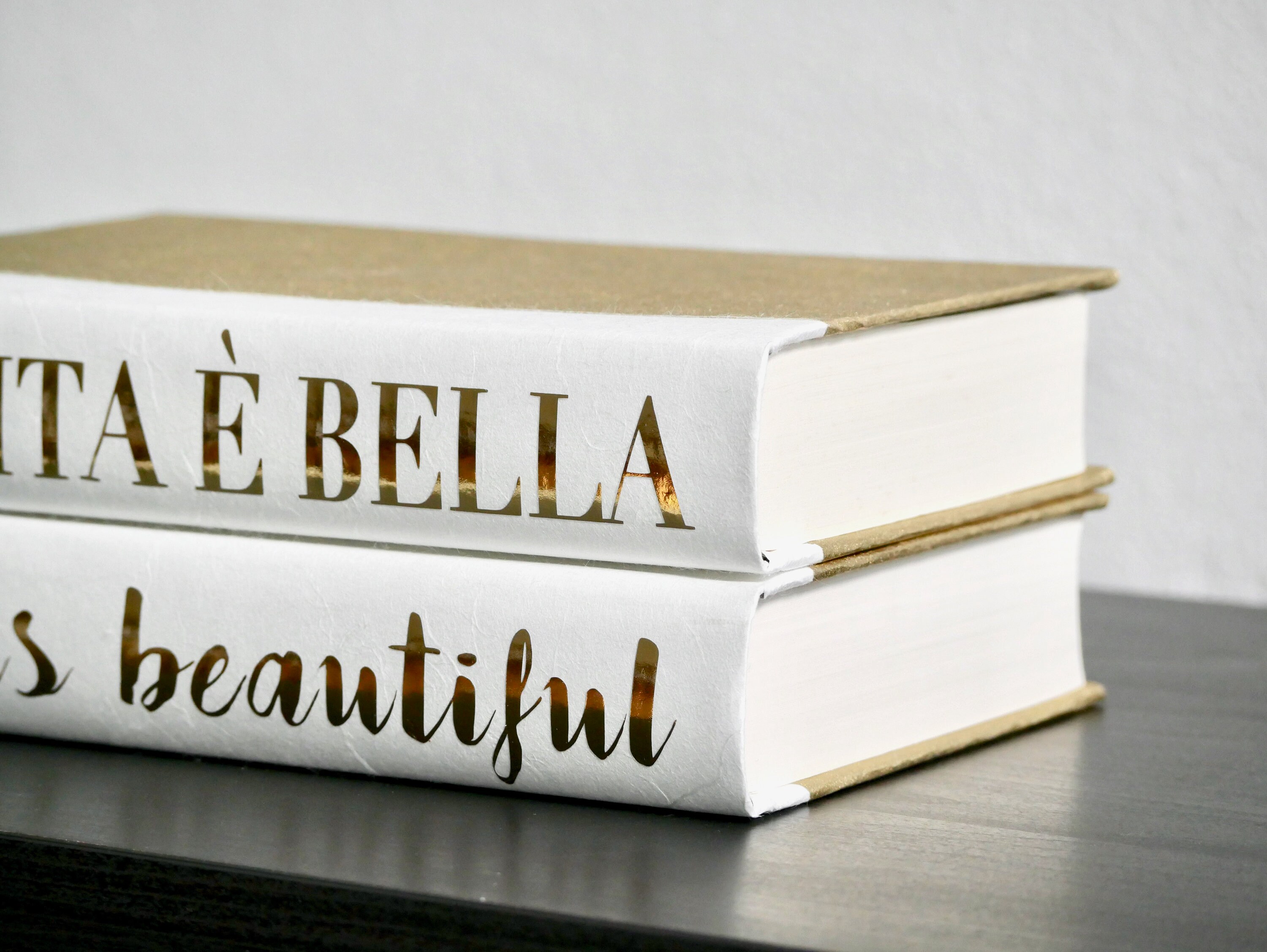 Life is Beautiful Decorative Quote Books Custom Books Gold Etsy