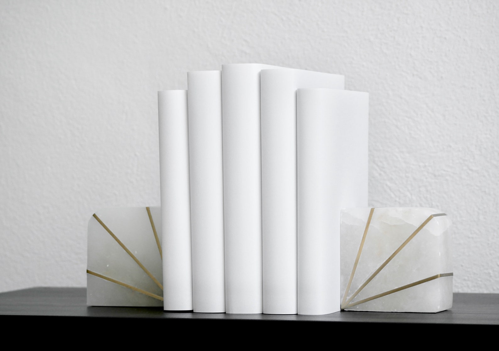 White Decorative Book Set White Bookshelf Decor Books by the Etsy