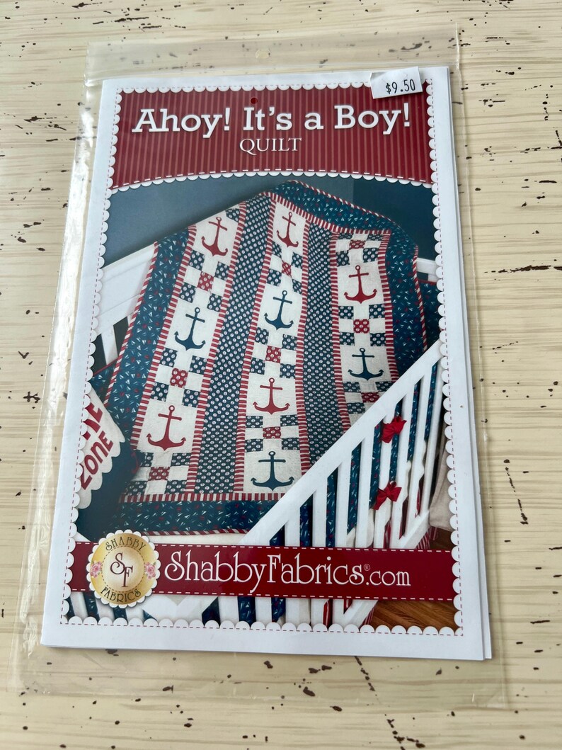 Ahoy It's a Boy Quilt Pattern: Anchor Fabric & Appliques - Etsy