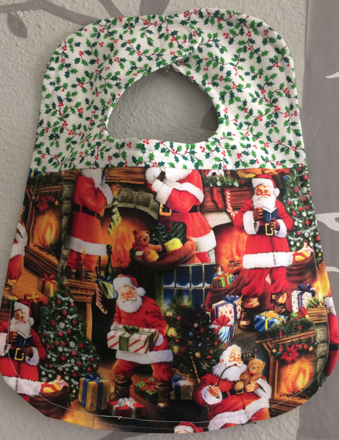 新作ং christmas bib✩⡱ Vintage Santa Christmas Bib: Gender Neutral Baby Toddler Bib - Etsy