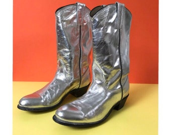 silver cowboy boots uk