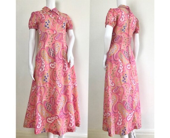 Vintage 1960s Mod Pink White Psychedelic Dagger Co