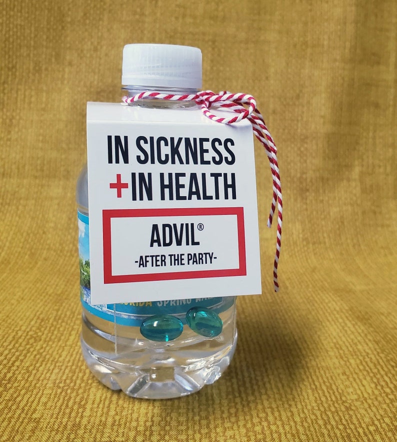 In Sickness and in Health Water Bottle Tags 'after the Etsy