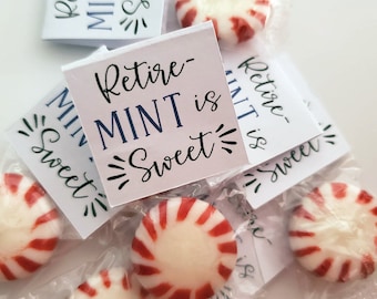 Retire-MINT Candy Favors: Personalized Retirement Party Favors (Set of 25)