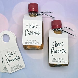 His Favorite Her Favorite - Wedding favors, Bridal Shower favors, Bachelor & Bachelorette Party Favors, Rehearsal Dinner Favors, Welcome Bag
