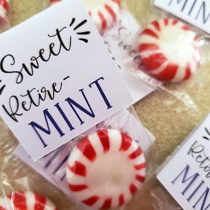 25 Retirement Party Favors - Sweet Retire-MINT Party Favors - Custom Retirement Party Favors - Custom MINT Candy Favors