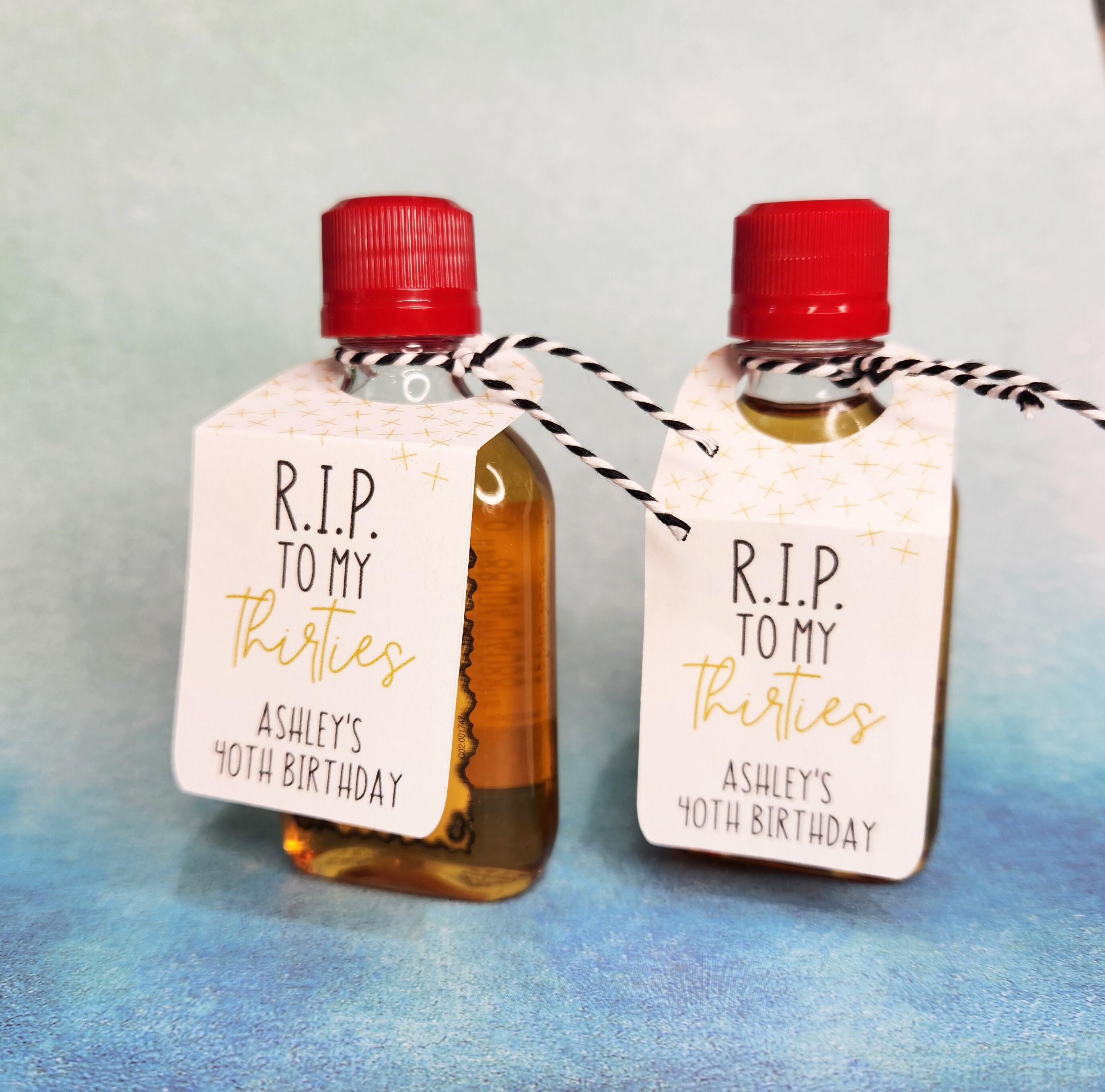 RIP to My Thirties Party Favors Mini-alcohol Nips Shot - Etsy