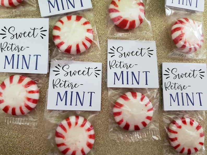 25 Retirement Party Favors Sweet RetireMINT Party Favors Etsy