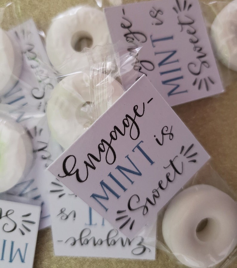 25 Engagement Party Favors Engagemint is Sweet Party Favors Etsy