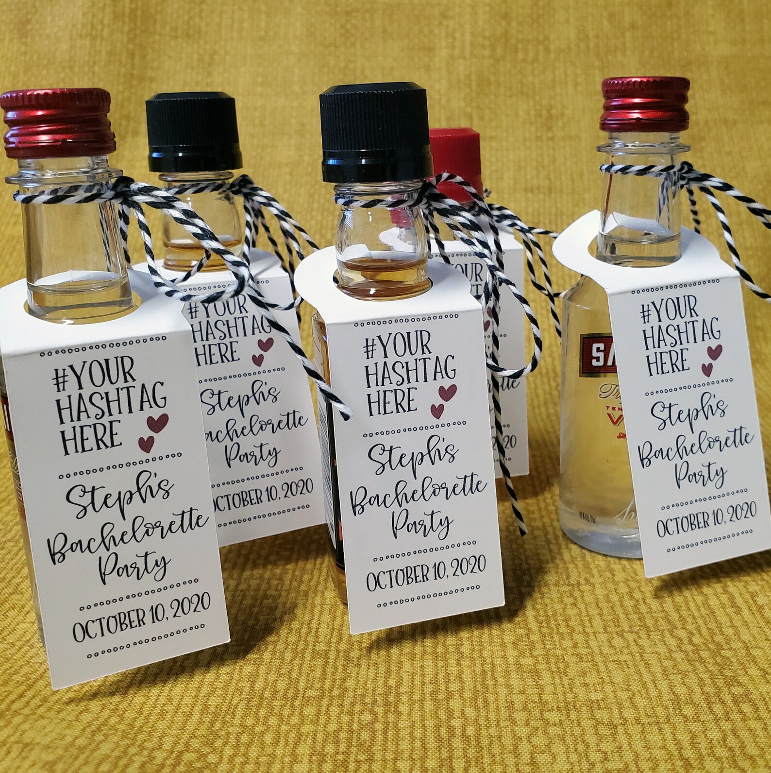 Shot Bottle Tags Party Favor Bottle Tags Shot Bottle Labels Etsy