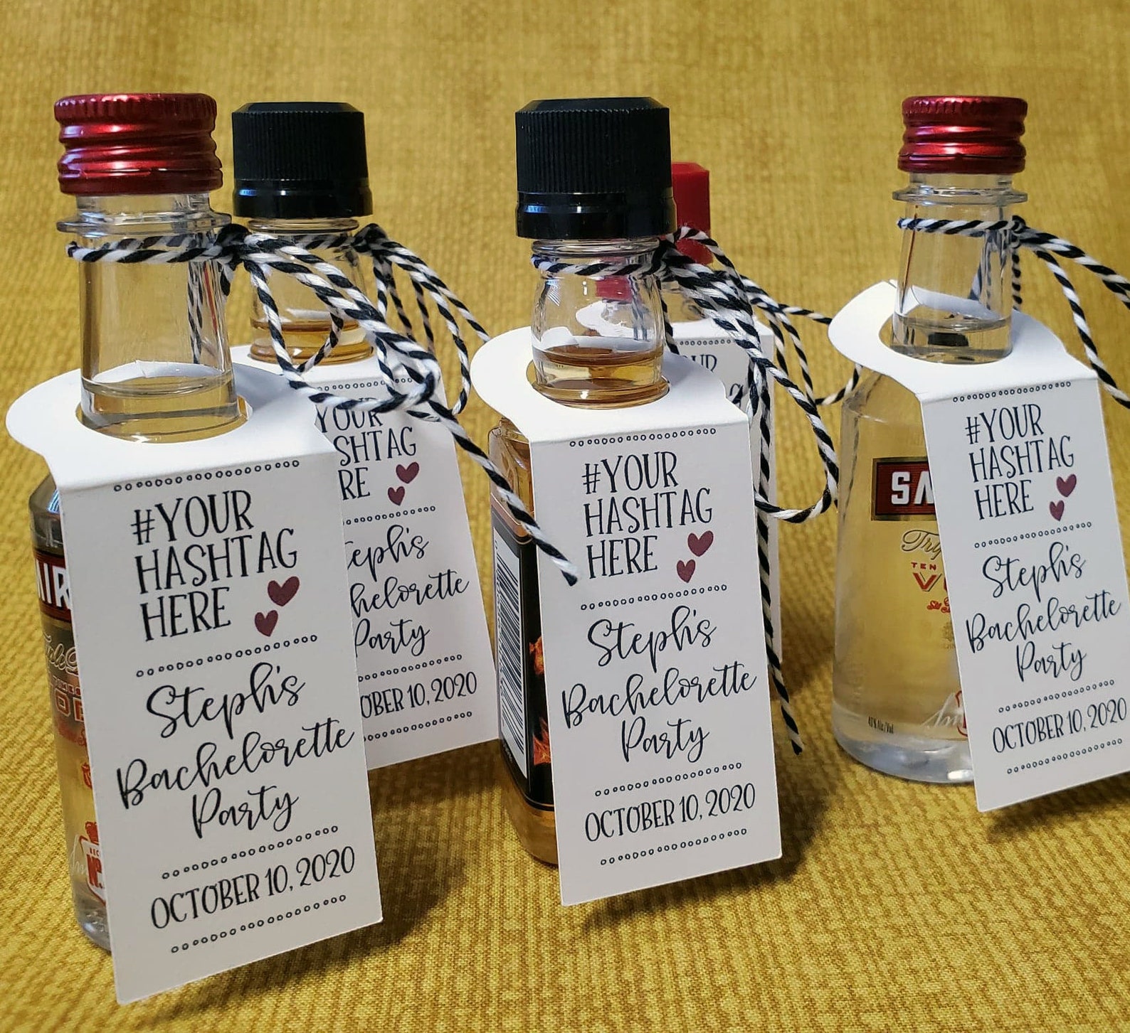 Shot Bottle Tags Party Favor Bottle Tags Shot Bottle Labels Etsy